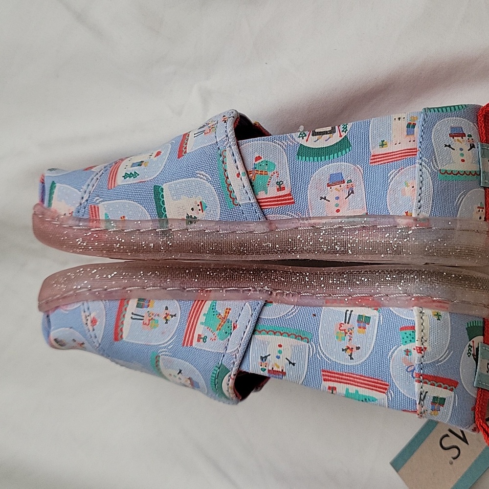 NWT TOMS Kids Blue Slip-On Shoes. Size 9 Toddler. - Picture 14 of 16